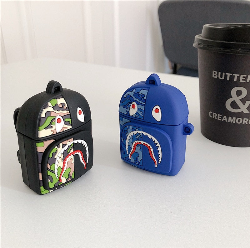 Shark Backpack AirPods Case